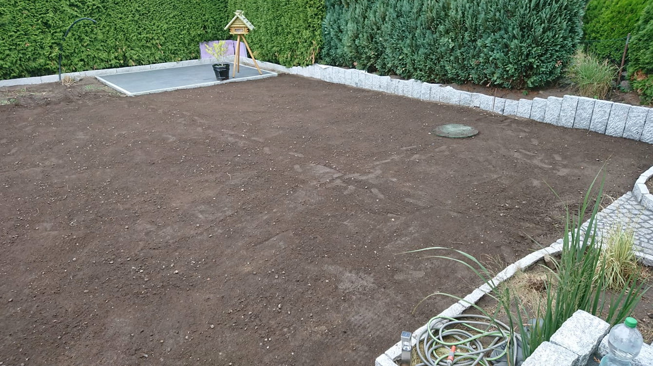 Vorbereitung für den Rollrasen